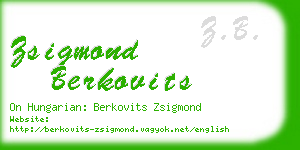 zsigmond berkovits business card